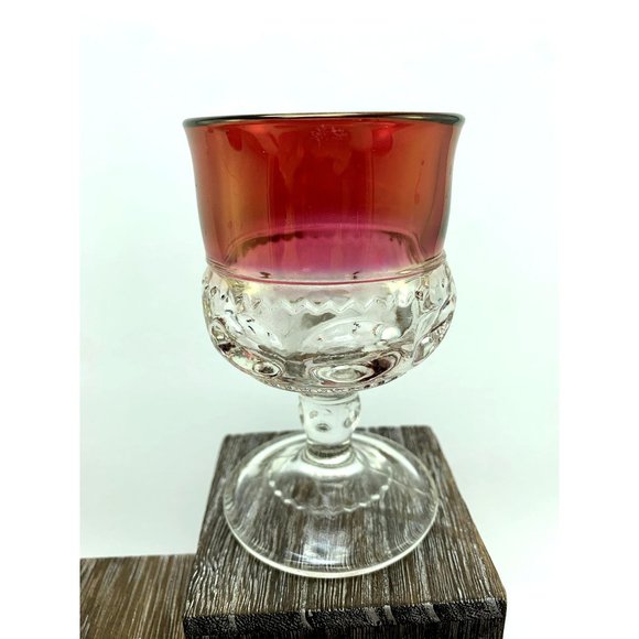 Indiana Glass Ruby Red Kings Crown Cordials. - Picture 7 of 9